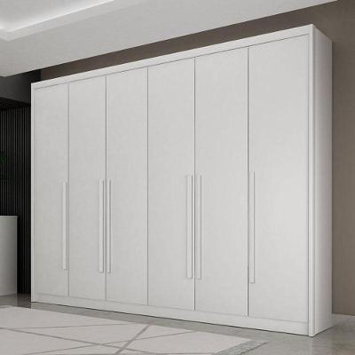 Guarda Roupa Casal Ambiente Bragança 6 Portas 6 Gavetas Neve - Novo Horizonte