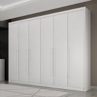 Guarda Roupa Casal Ambiente Bragança 6 Portas 6 Gavetas Neve - Novo Horizonte - 1