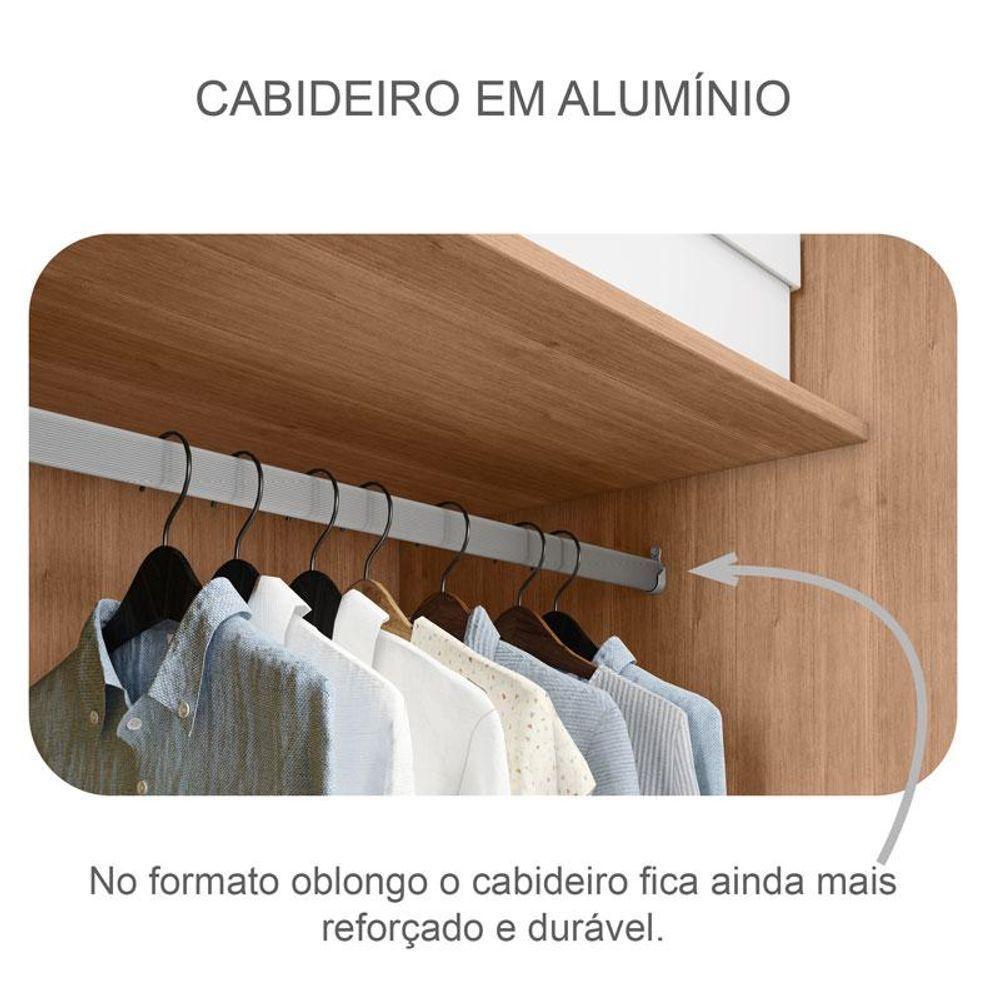 Guarda Roupa Casal Linea Com Espelho E Gaveteiro Suiça Cumaru 25 Fendi - Novo Horizonte - 6