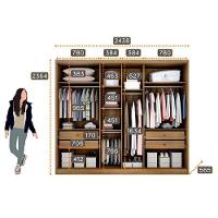 Guarda Roupa Casal Linea Com Espelho E Gaveteiro Suiça Cumaru 25 Fendi - Novo Horizonte - 3