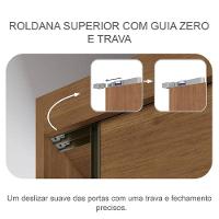 Guarda Roupa Casal Belmonte 2 Portas 6 Gavetas Cumaru 25 Fendi Com Espelho - Novo Horizonte