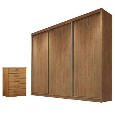 Guarda Roupa Casal Medelim E Gaveteiro Suiça Cumaru 23 - Novo Horizonte