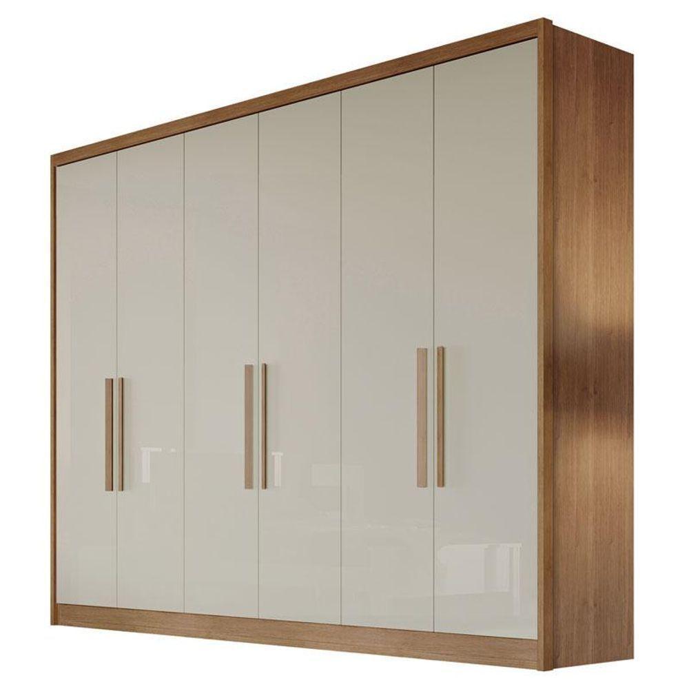 Guarda Roupa Casal New Messina Com Gaveteiro Suiça Cumaru 25 Fendi - Novo Horizonte - 2