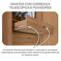 Guarda Roupa Casal New Messina Com Gaveteiro Suiça Cumaru 25 Fendi - Novo Horizonte