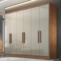 Guarda Roupa Casal New Messina Com Gaveteiro Suiça Cumaru 25 Fendi - Novo Horizonte - 7