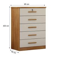 Guarda Roupa Casal New Messina Com Gaveteiro Suiça Cumaru 25 Fendi - Novo Horizonte - 8