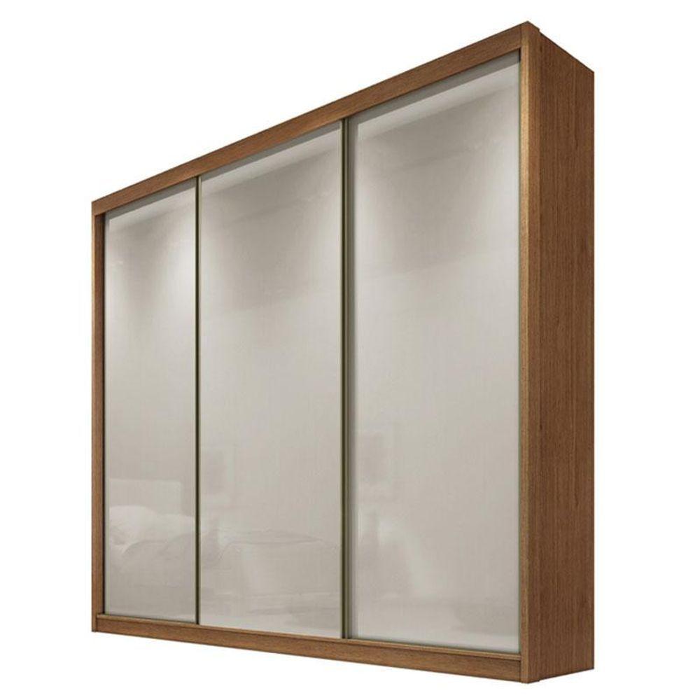 Guarda Roupa Casal Logan E Cômoda Seul Cumaru 25 Fendi - Novo Horizonte - 2