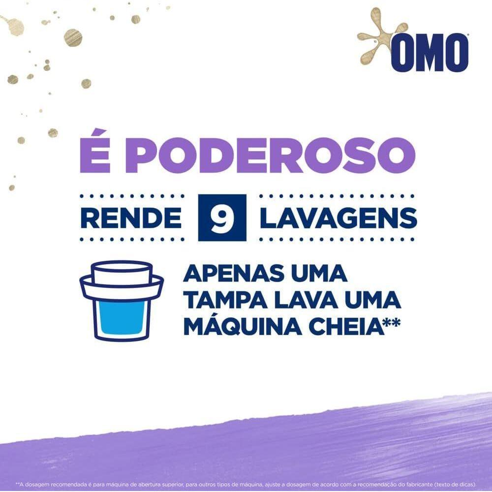 Lava Roupa Omo Sabão Líquido Refil Lavagem Perfeita Lavanda 900ml - 5