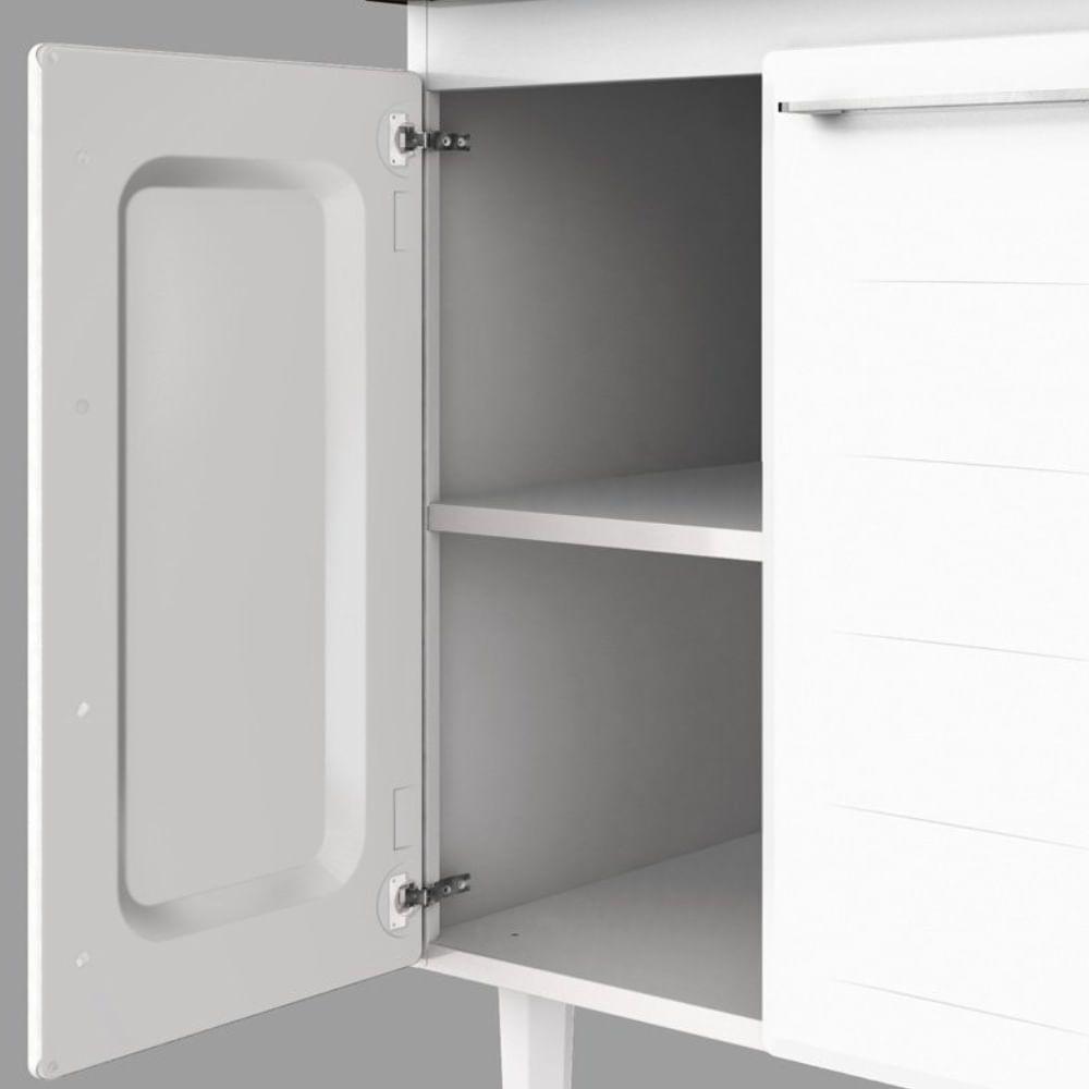 Gabinete De Cozinha Juno Branco Em Aço Com 4 Gavetas Para Pias De 1,50 Metros - P89591 - Cozimax - 6