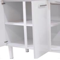 Gabinete De Cozinha Juno Branco Em Aço Com 4 Gavetas Para Pias De 1,50 Metros - P89591 - Cozimax