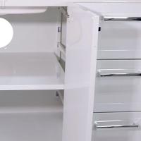 Gabinete De Cozinha Juno Branco Em Aço Com 4 Gavetas Para Pias De 1,50 Metros - P89591 - Cozimax - 5