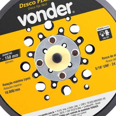 Disco Fixa Fácil 150mm Para Lixadeira Lrv350b Vonder
