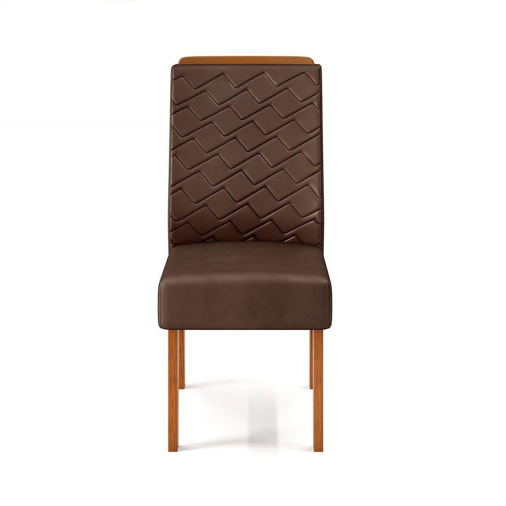 Conjunto Sala De Jantar Mesa Com 6 Cadeiras Tampo Curvo 160cm Kiara Freijó/off White Lídia Veludo Moca - Dj Móveis - 10