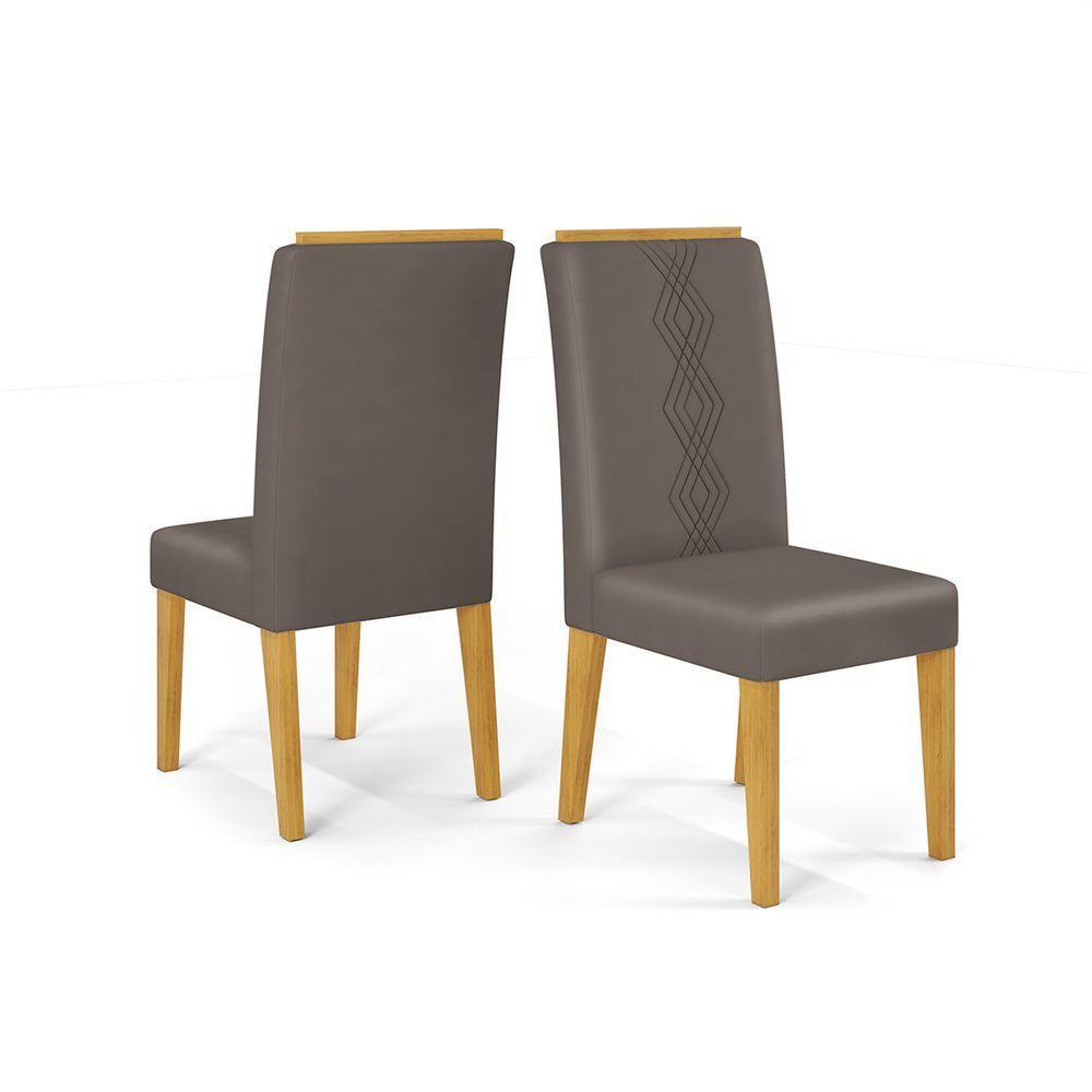 Conjunto Sala De Jantar 4 Cadeiras Tampo Redondo Com Vidro Kiara Cedro Off White Yasmin Veludo Lunar - Dj Móveis - 8