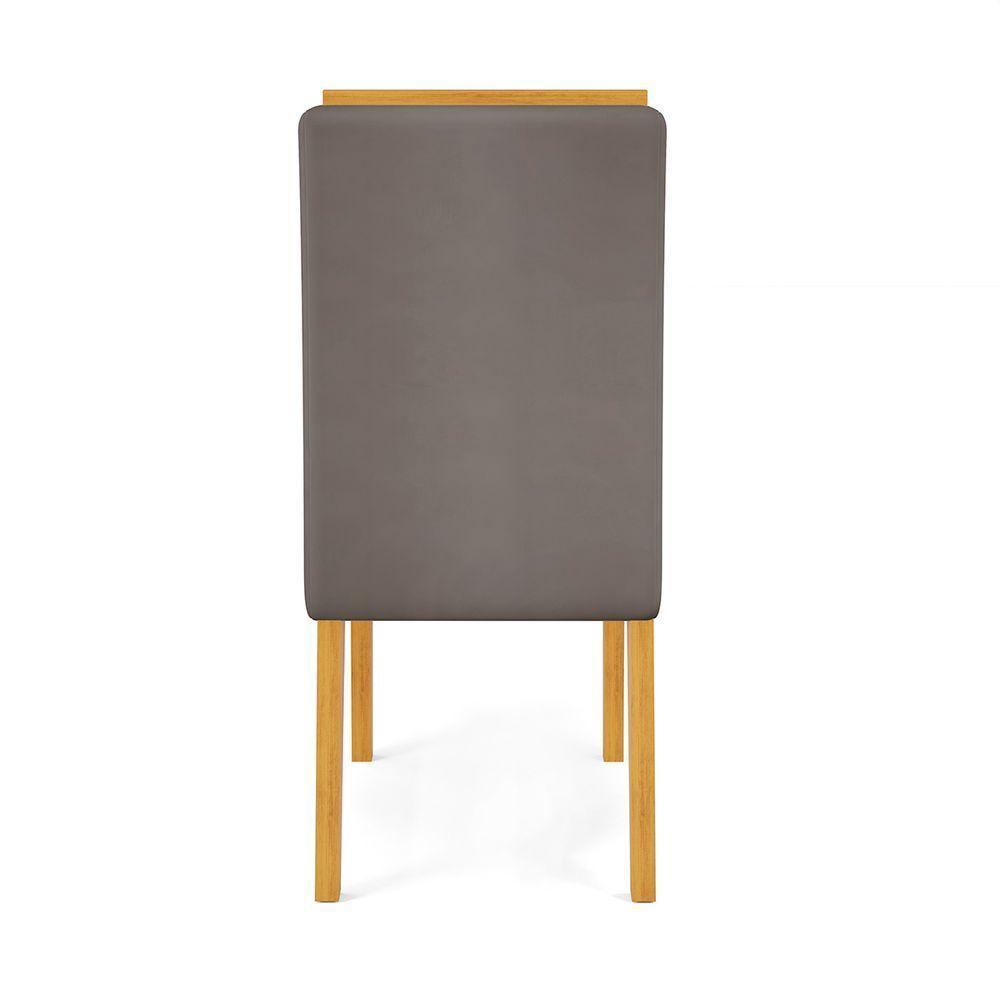 Conjunto Sala De Jantar 4 Cadeiras Tampo Redondo Com Vidro Kiara Cedro Off White Yasmin Veludo Lunar - Dj Móveis - 10