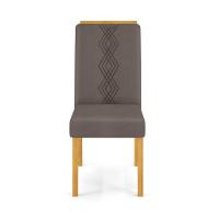 Conjunto Sala De Jantar 4 Cadeiras Tampo Redondo Com Vidro Kiara Cedro Off White Yasmin Veludo Lunar - Dj Móveis - 9