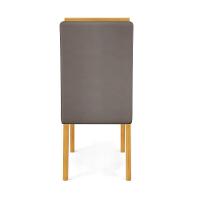 Conjunto Sala De Jantar 4 Cadeiras Tampo Redondo Com Vidro Kiara Cedro Off White Yasmin Veludo Lunar - Dj Móveis - 10