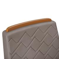 Conjunto Sala De Jantar Mesa Com 4 Cadeiras Tampo Curvo 160cm Kiara Freijó/off White Lídia Veludo Lunar - Dj Móveis - 7