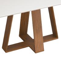 Conjunto Sala De Jantar Mesa Com 6 Cadeiras Tampo Curvo 160cm Kiara Freijó/off White Lídia Veludo Kraft - Dj Móveis - 5