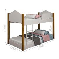 Mini Beliche Clean Branco E Mel - 3