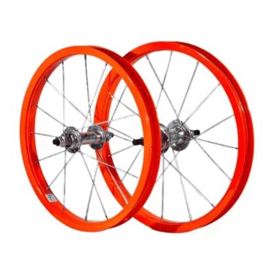 Roda Traseira Aro 16 De Alumínio Colorido Para Bicicleta Infantil Cor Laranja Neon