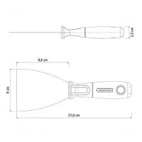 Espátula Flexível Tramontina 8cm Em Aço Carbono Cabo Plástico - 3