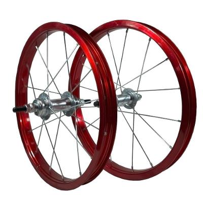 Roda Traseira Aro 16 De Alumínio Colorido Para Bicicleta Infantil Cor Vermelha