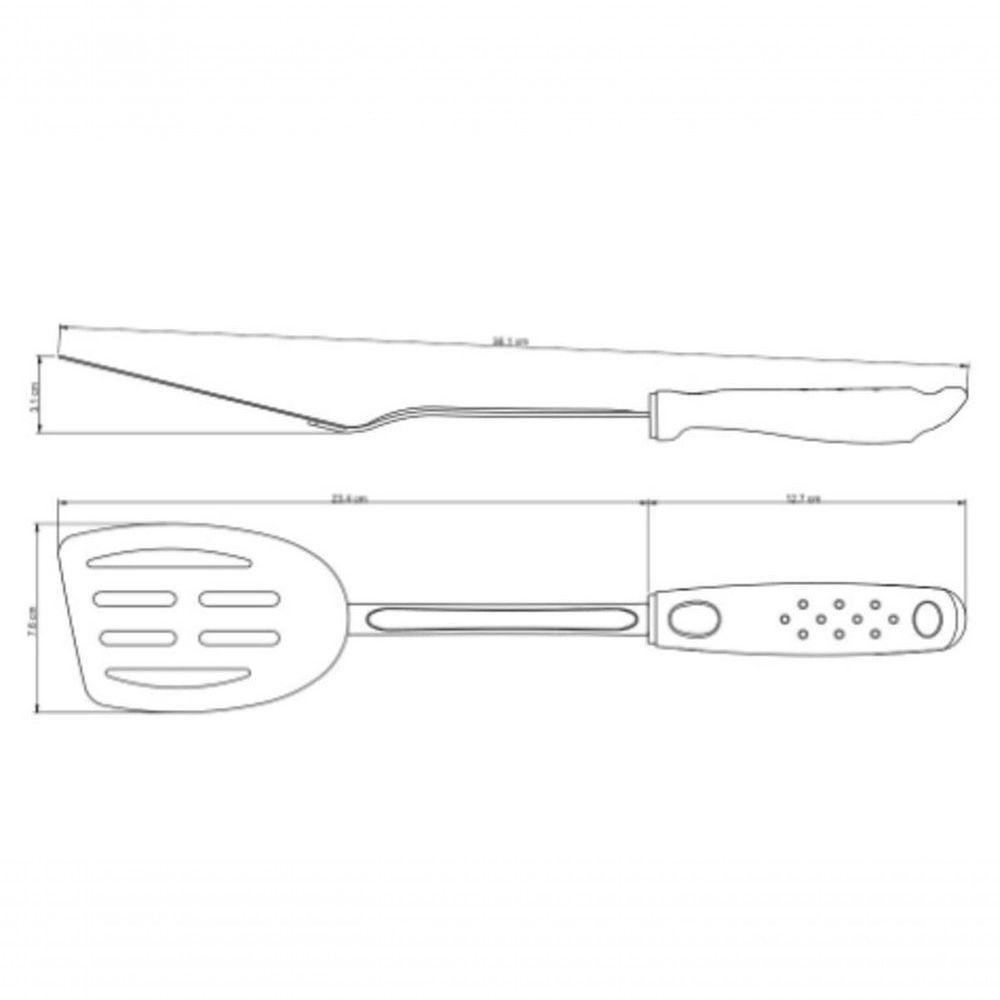 Espátula Tramontina Utilitá 36,1cm Em Aço Inox Preta - 4