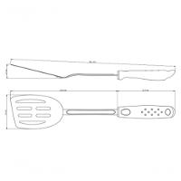 Espátula Tramontina Utilitá 36,1cm Em Aço Inox Preta - 4