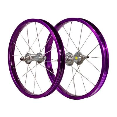 Roda Traseira Aro 16 De Alumínio Colorido Para Bicicleta Infantil Cor Violeta