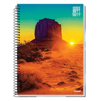 Caderno Espiral Universitário 16 Matérias 320 Folhas Happy Adventure Credeal Estampa 3