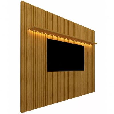 Painel Para Tv 1.8 Ripado Com Led Nobre Naturale - Gelius Móveis