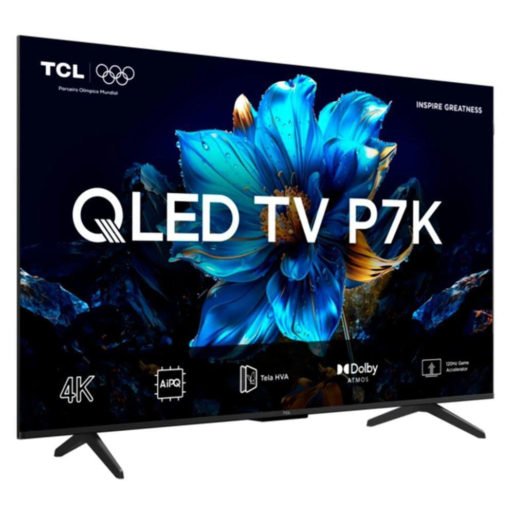 Smart TV TCL QLED 55 4K Google TV Wi-Fi Comando De Voz 55P7K - 4