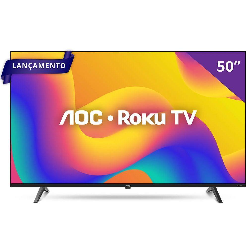 Smart TV AOC DLED 50 4k WI-FI Roku TV 50U7045/78G - 4