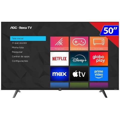 Smart TV AOC DLED 50 4k WI-FI Roku TV 50U7045/78G