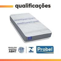 Colchão Solteiro Probel Espuma D33 88x188x14 Night Day A Vácuo Branco/cinza - 3