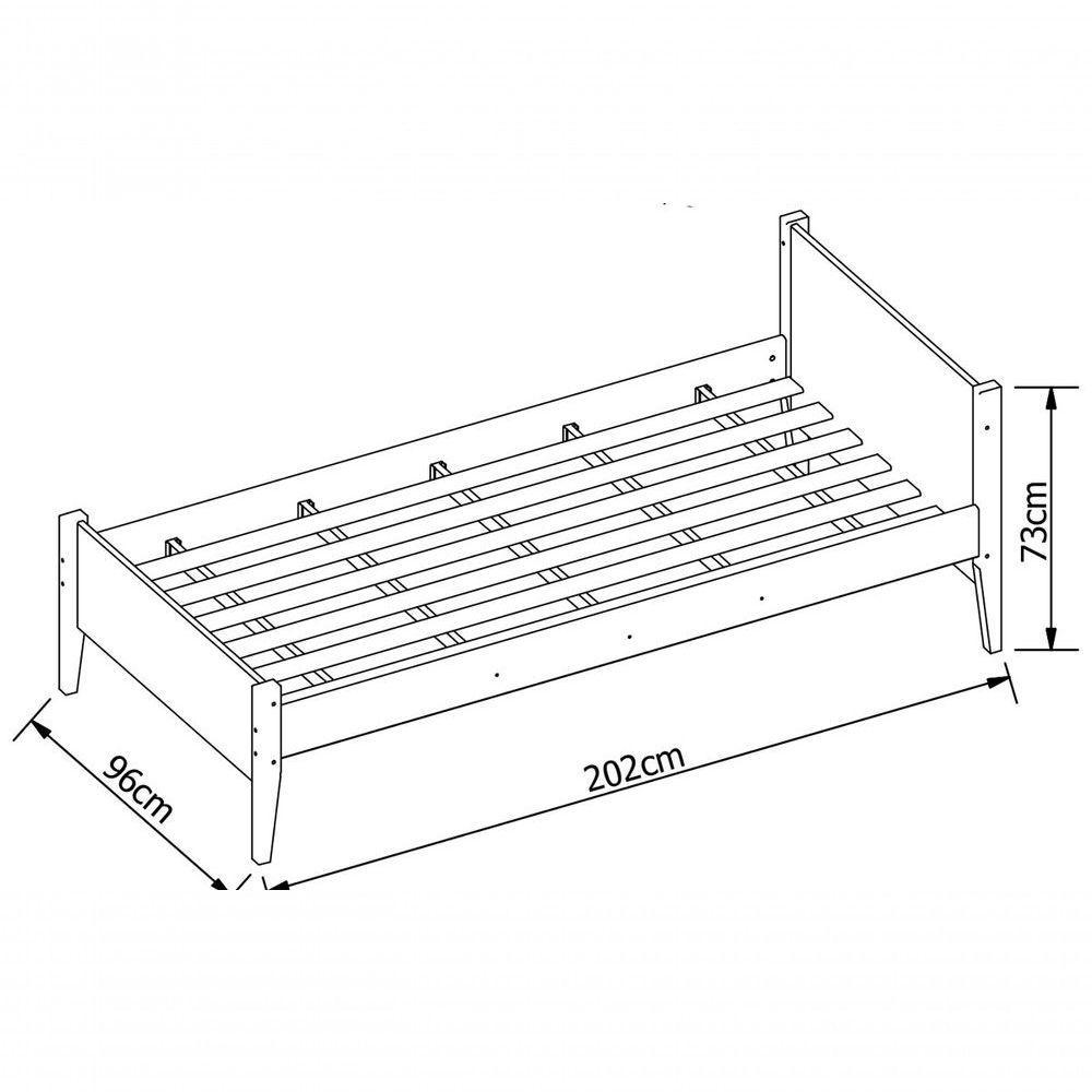 Cama Babá Solteiro Simba Rosa Fosco Com Madeira - Moveisaqui - 3