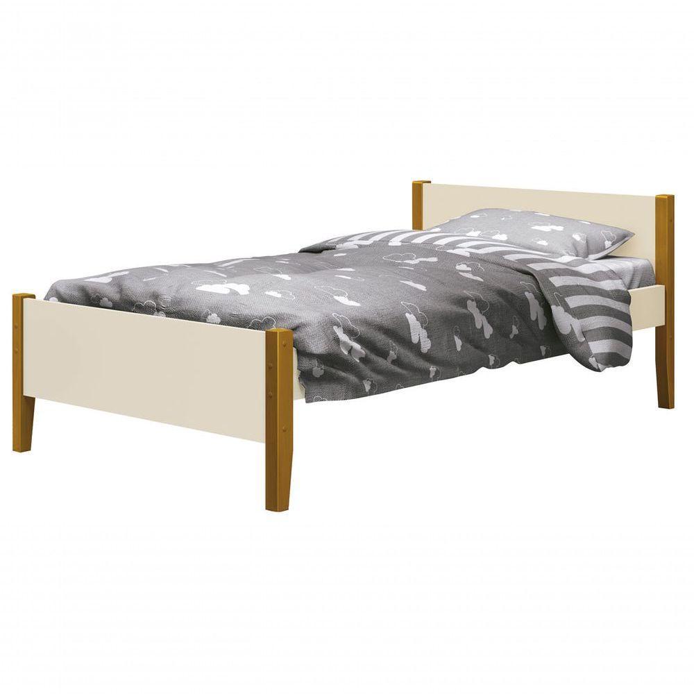 Cama Babá Solteiro Simba Areia Fosco Com Madeira - Moveisaqui - 1