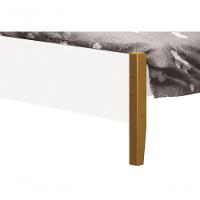 Cama Babá Solteiro Simba Branco Fosco Com Madeira - Moveisaqui - 3