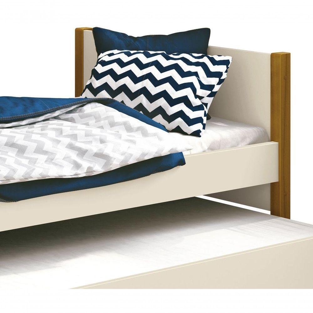 Cama Babá Solteiro Com Auxiliar Simba Areia Fosco Com Madeira - Moveisaqui - 6