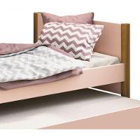 Cama Babá Solteiro Com Auxiliar Simba Rosa Fosco Com Madeira - Moveisaqui - 6