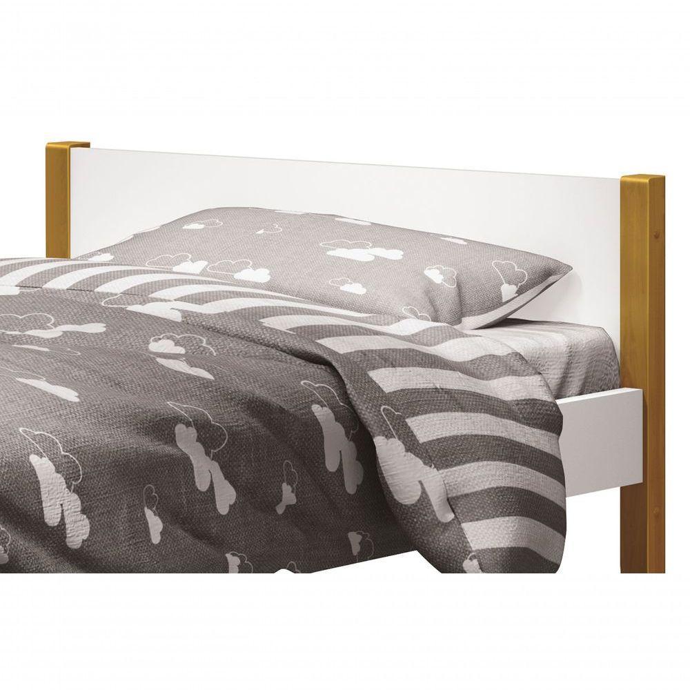 Cama Babá Solteiro Simba Branco Fosco Com Madeira - Reller - 4