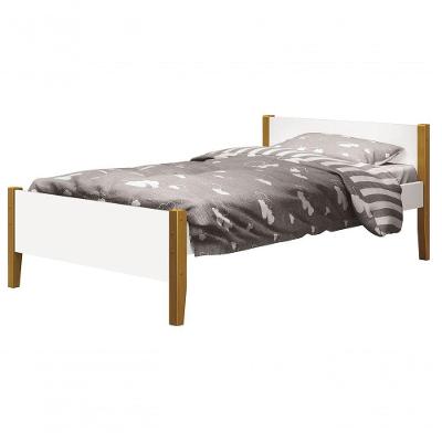 Cama Babá Solteiro Simba Branco Fosco Com Madeira - Reller