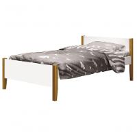 Cama Babá Solteiro Simba Branco Fosco Com Madeira - Reller - 1