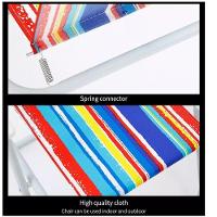 Cadeira Dobravel Praia Camping Com Mola Pesca Jardim Varanda Alta Banqueta Encosto Alta - 3