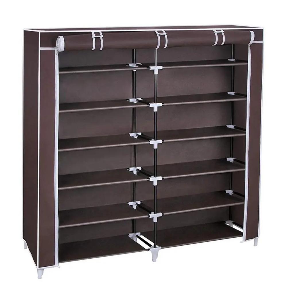 Sapateira Dupla 6 Prateleiras Estante Organizador 2 Em 1 Guarda Roupa Grande Armario Portatil Desmontavel - 4