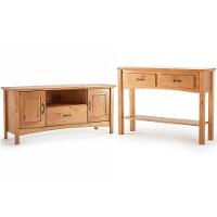 Kit Rack Para Tv De Até 60" E Aparador 100% Madeira Ballena Carvalho - 1