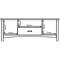 Kit Rack Para Tv De Até 60" E Aparador 100% Madeira Ballena Carvalho - 6