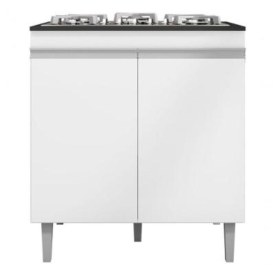 - Balcão Multiuso Cooktop Andreia 4 Ou 5 Bocas Ajl Móveis Cor Preto