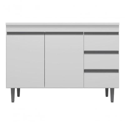 Gabinete Andreia S/tampo 100cm 2pt 3gvts - Branco Cor Branco